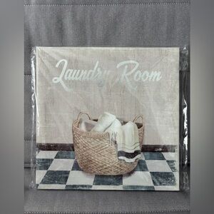 Special Moments Laundry Room Wall Art with Basket Design 8”x8” Home Decor